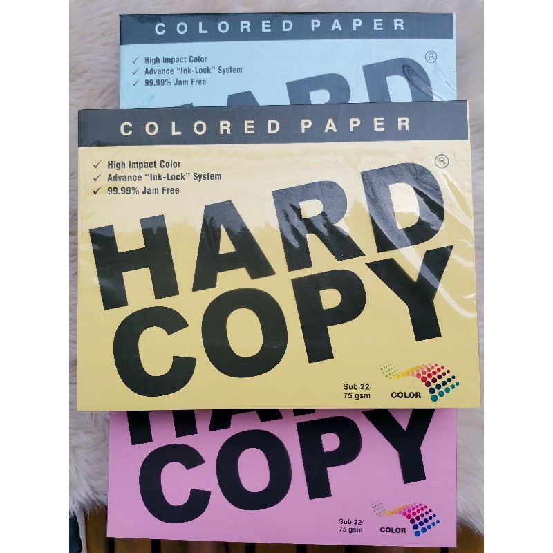 Hard Copy Colored Paper Sub 22 75gsm Short(500 sheets) | Shopee Philippines