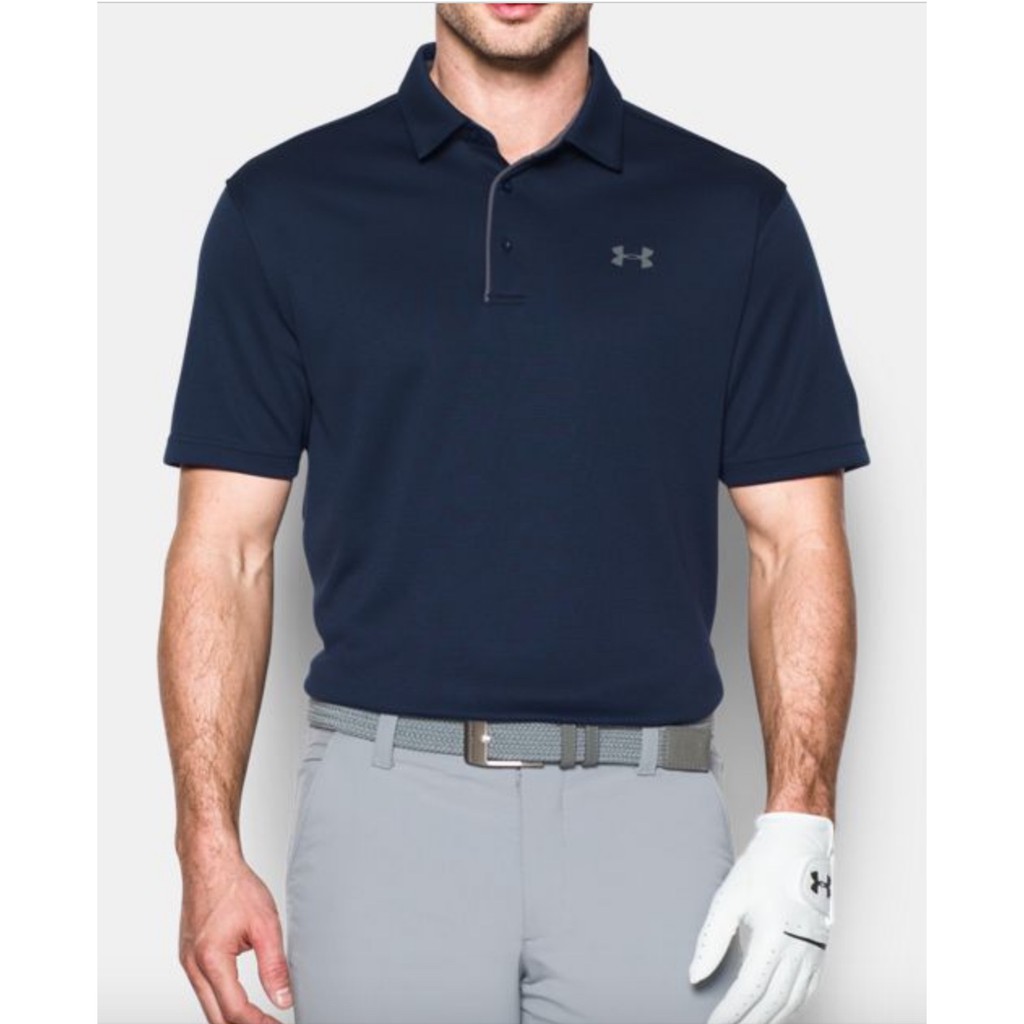 Navy blue under armour polo sale