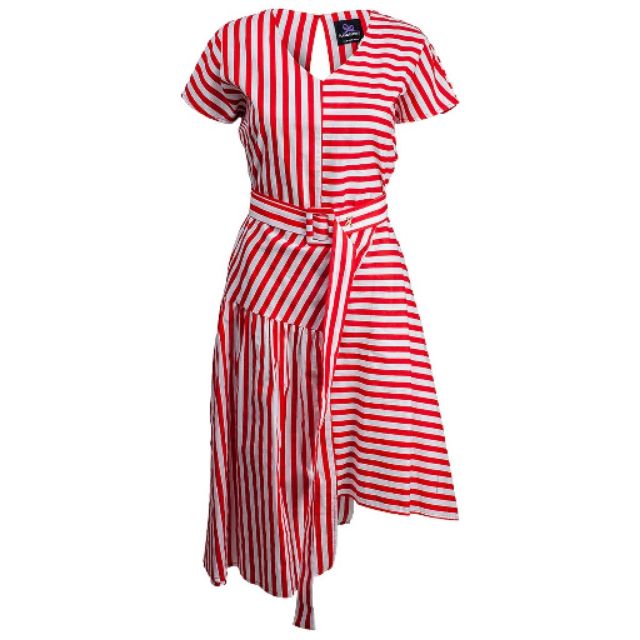 Plains and hotsell prints red dress