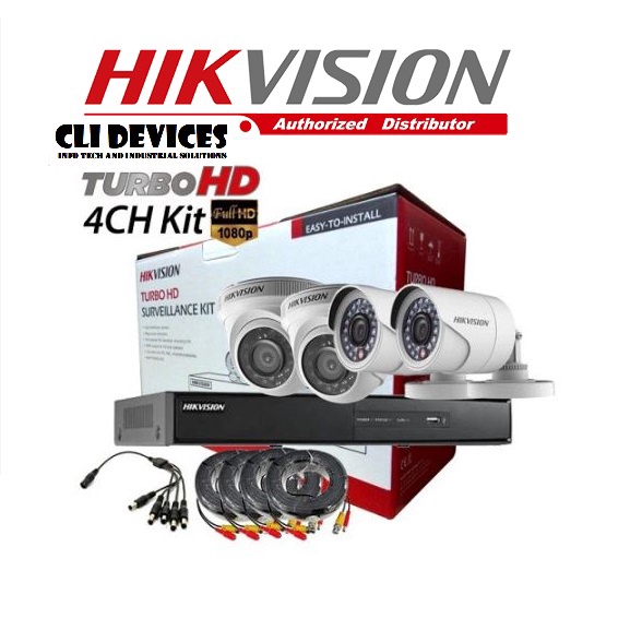 HIK Vision CCTV Package 2MP DS-7204HGHI-F1 DS-2CE56D0T-IRPF 2pcs DS ...
