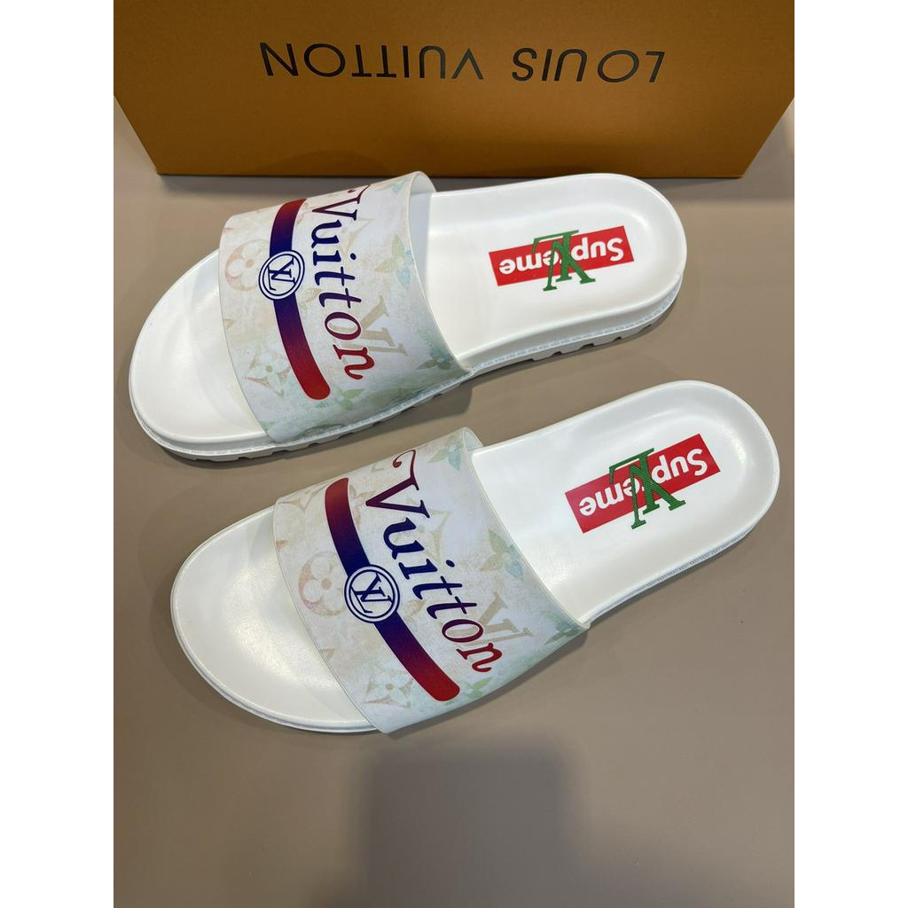 Supreme louis hot sale vuitton slides