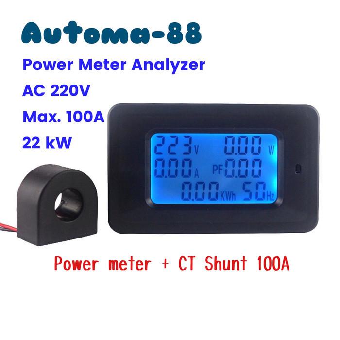 Components | Ac 220V 20A 100A Digital Watt Kwh Volt Cospi Power Factor ...