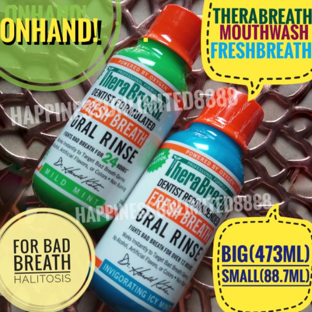 Therabreath oral rinse mouthwash fresh breath halitosis dry mouth