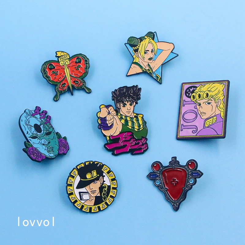 Anime JoJo's Bizarre Adventure Badge Kujo Jotaro Kakyoin Noriaki ...