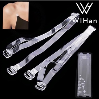 WIHan Women's Adjustable Transparent Bra Strap Non-Slip Invisible