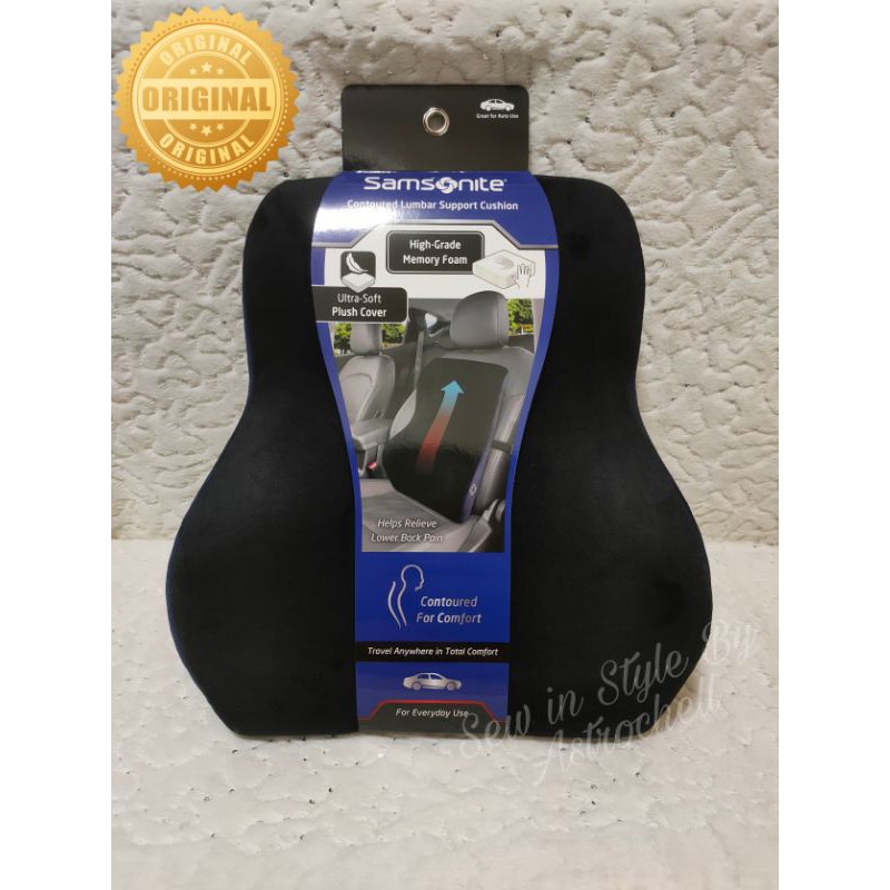 Samsonite contoured lumbar support hot sale cushion