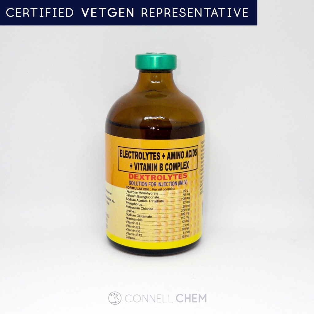 Dextrolytes Electrolytes for Animals Injectable Vet Product 100ml