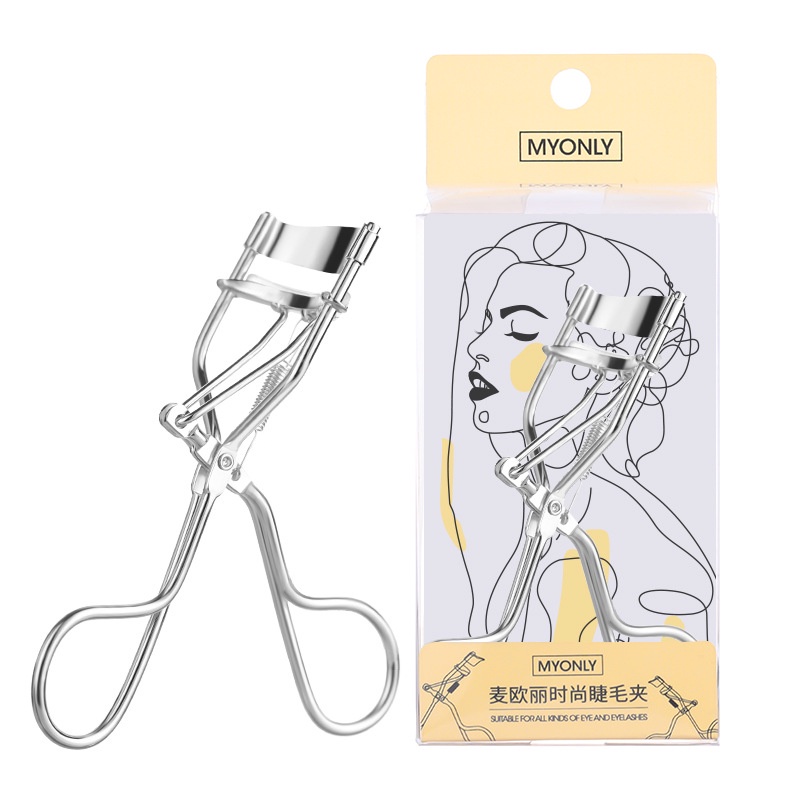 Compact Mini Eyelash Curler Lasting Curling With Rubber Pad Ultra Wide