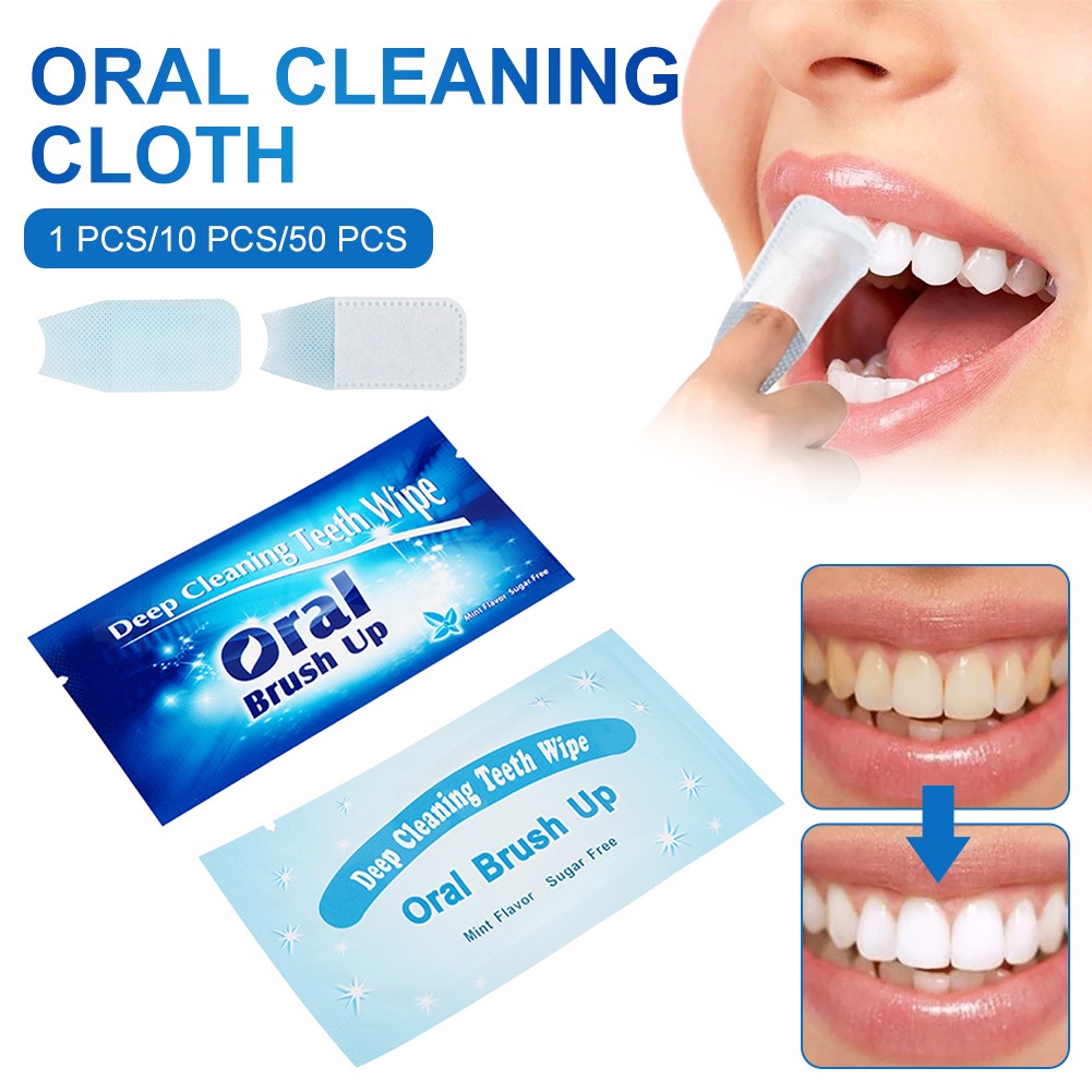 Deep Cleaning Teeth Wipes Teeth Whitening Aid Dental Brush Up Finger