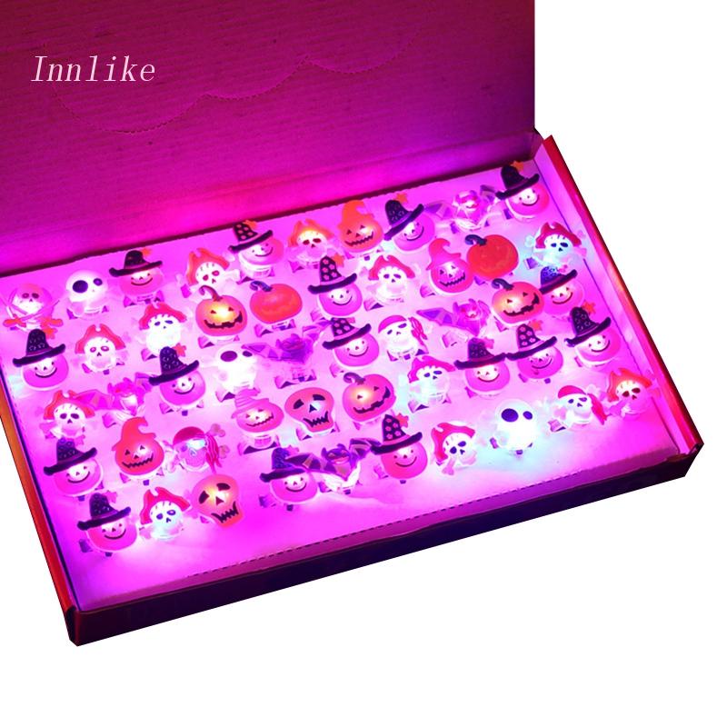 INN Halloween Ring Flashing Light Glowing Ring Happy Halloween