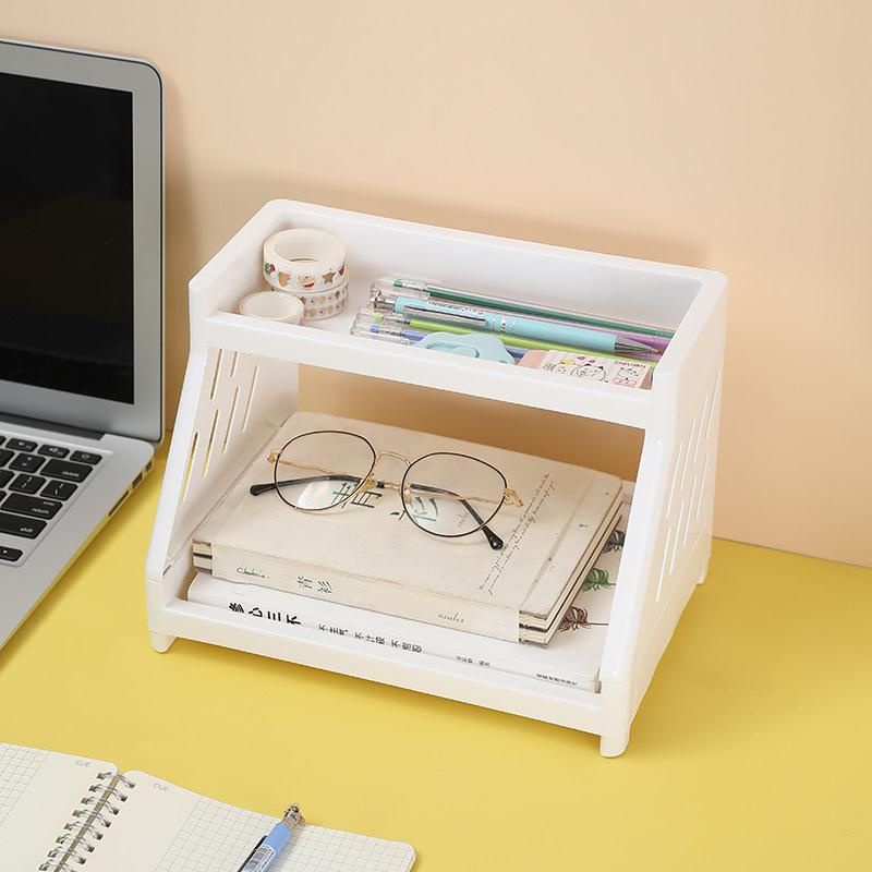 2 Layers Desk Organizer Cat Paw Ins Desktop Cosmetic Display Rack ...