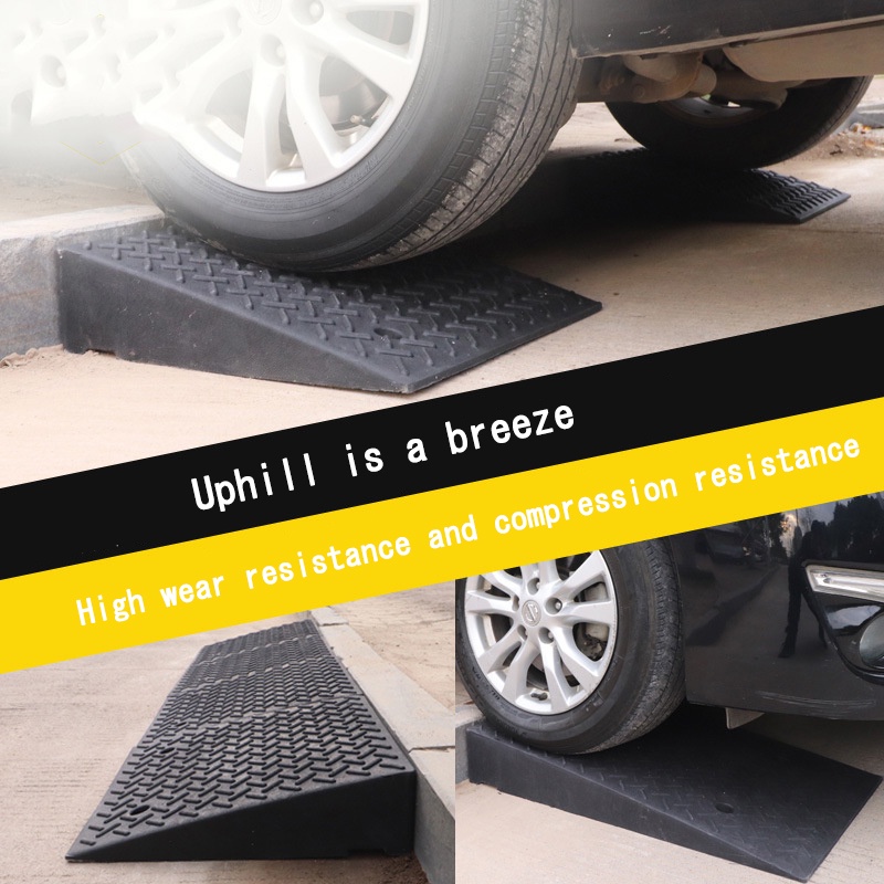 Rubber Heavy Duty Threshold Uphill Slope Curb Ramp Mat Pad Car Truck ...