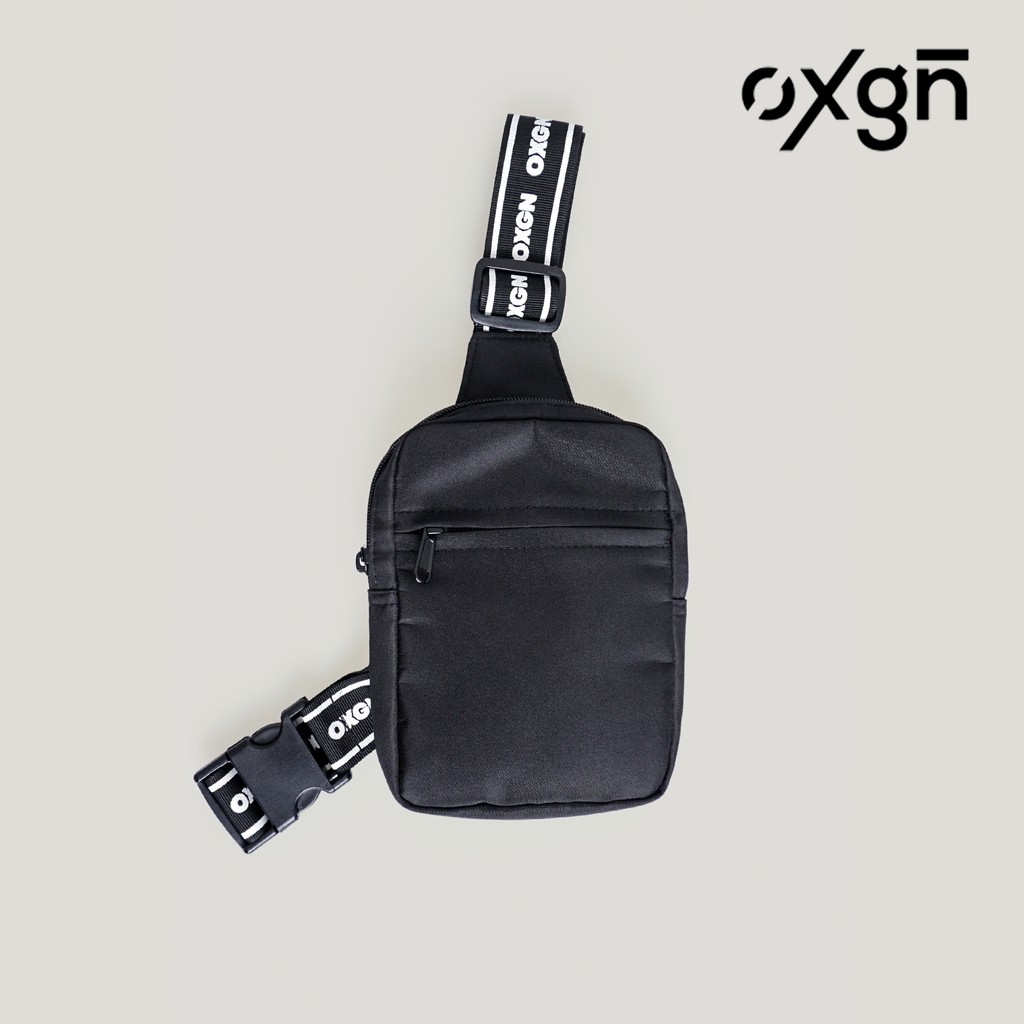 OXGN Premium Threads Crossbody Bag With Strap Detail For Men And Women (Black) Shopee Philippines