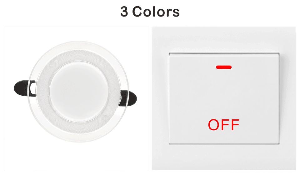 Got Liang 3 Colors Changeable LED Downlight 6W LED Lamp 220V 230V 240V ...