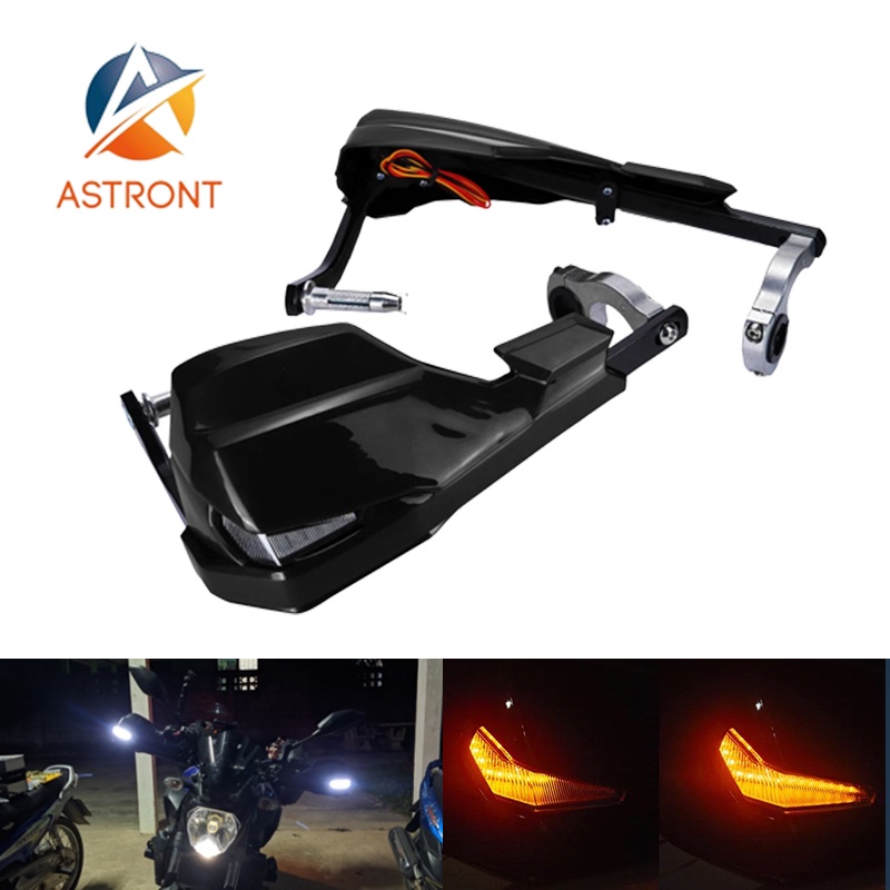 1 Pair Motorcycle Handguard With LED Turn Signal Lights For Dirt Bike