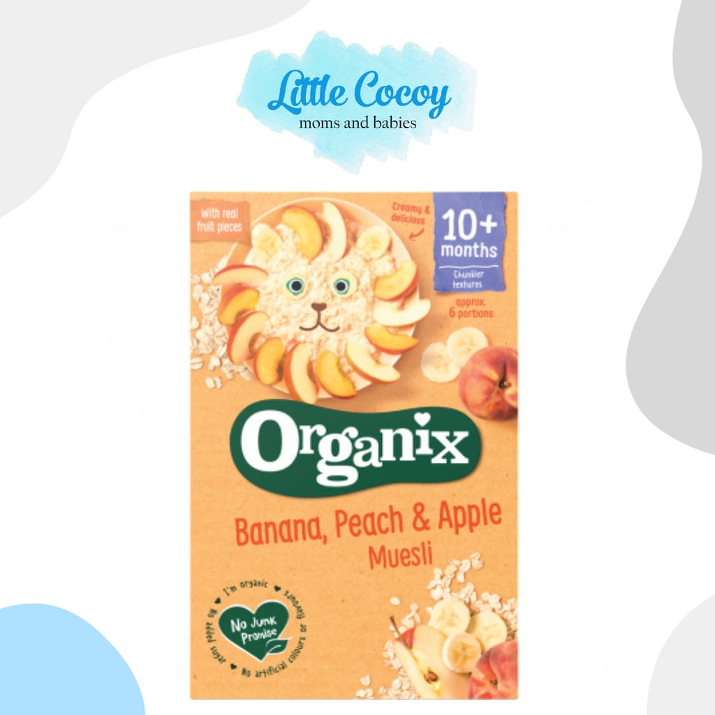 Organix Baby Muesli Cereal With Banana, Peach & Apple for Babies (10 ...