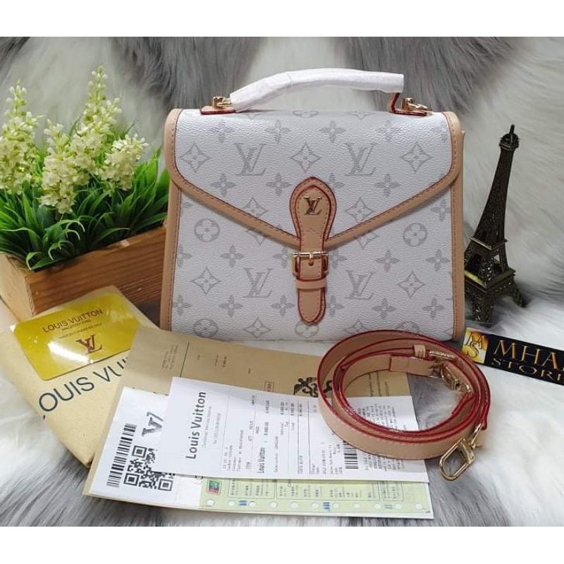 Lv shoulder bag online white