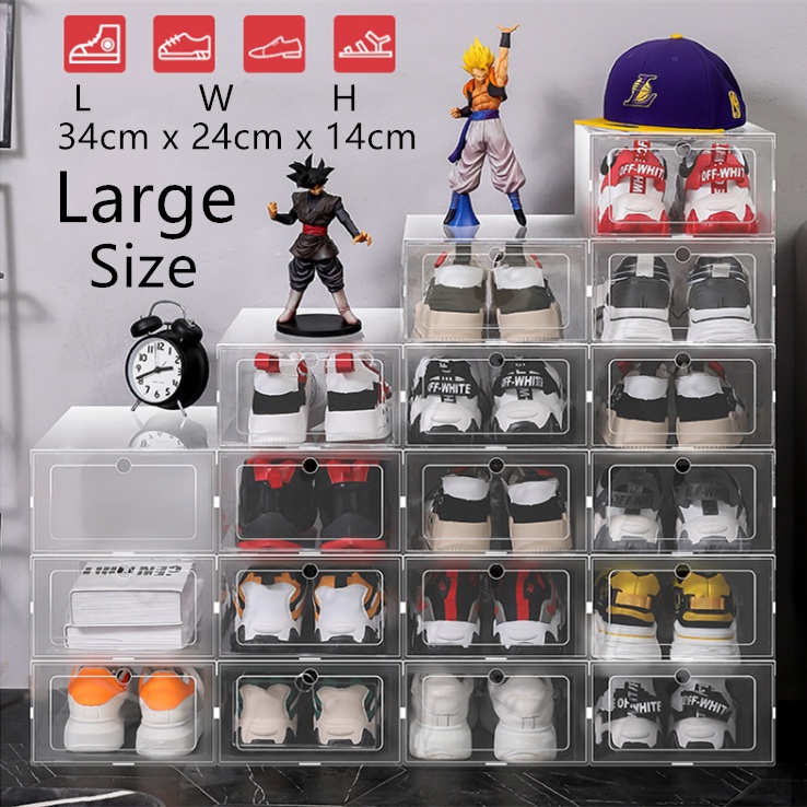 COD ShoeBox Transparent Shoe Box Shoe Rack Plastic Shoes Storage Korea