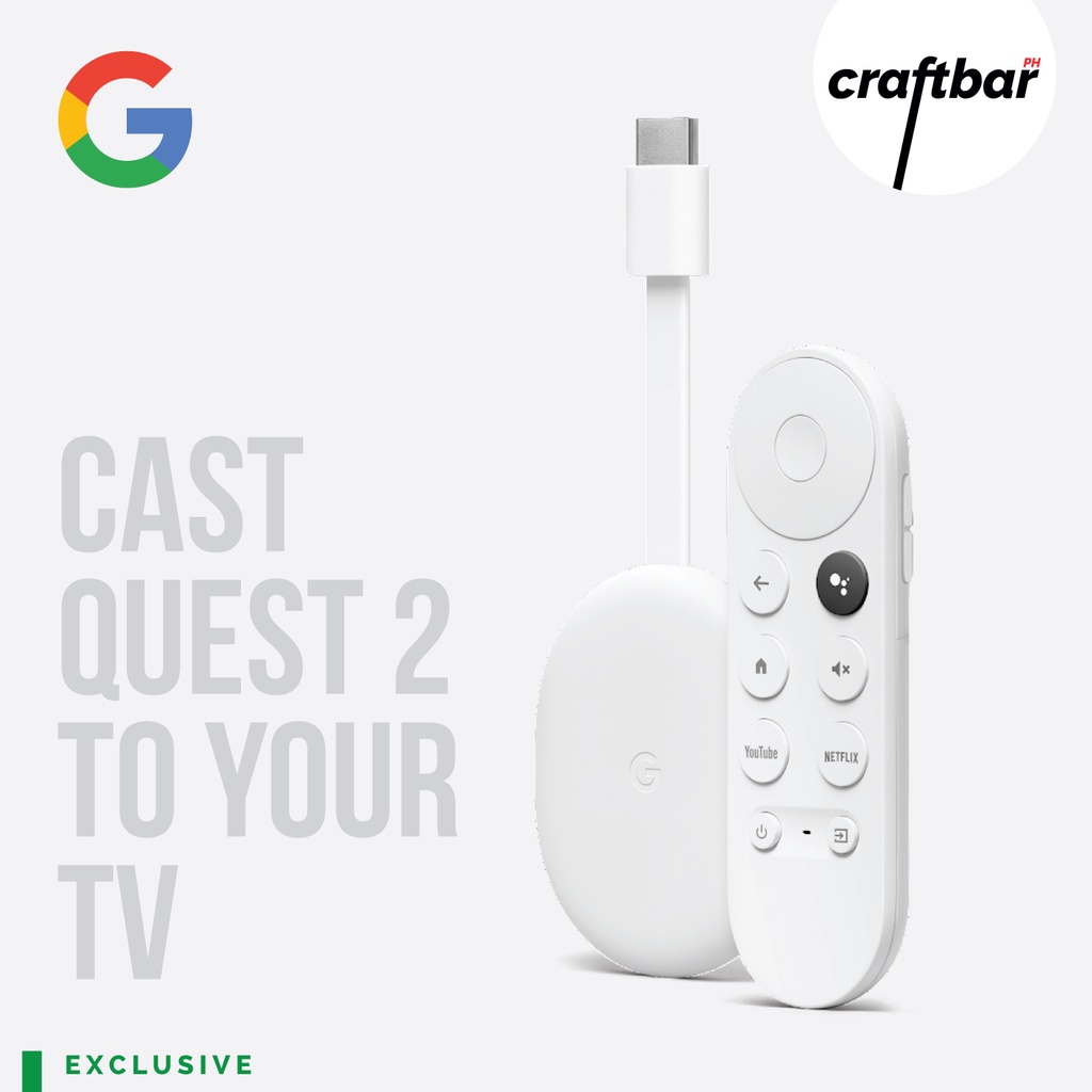 Google Chromecast 4 with Google TV - Cast your Oculus / Meta Quest 2 to ...