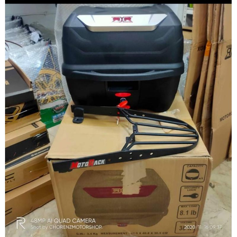 SET MOTORACK BRACKET WITH SQUARE BOX RXR 38 LITERS FOR HONDA CLICK 125/ ...