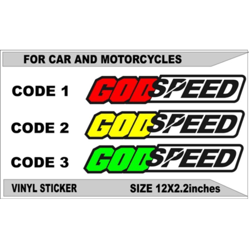 GodSpeed Car and Motorcycle Sticker design | Shopee Philippines