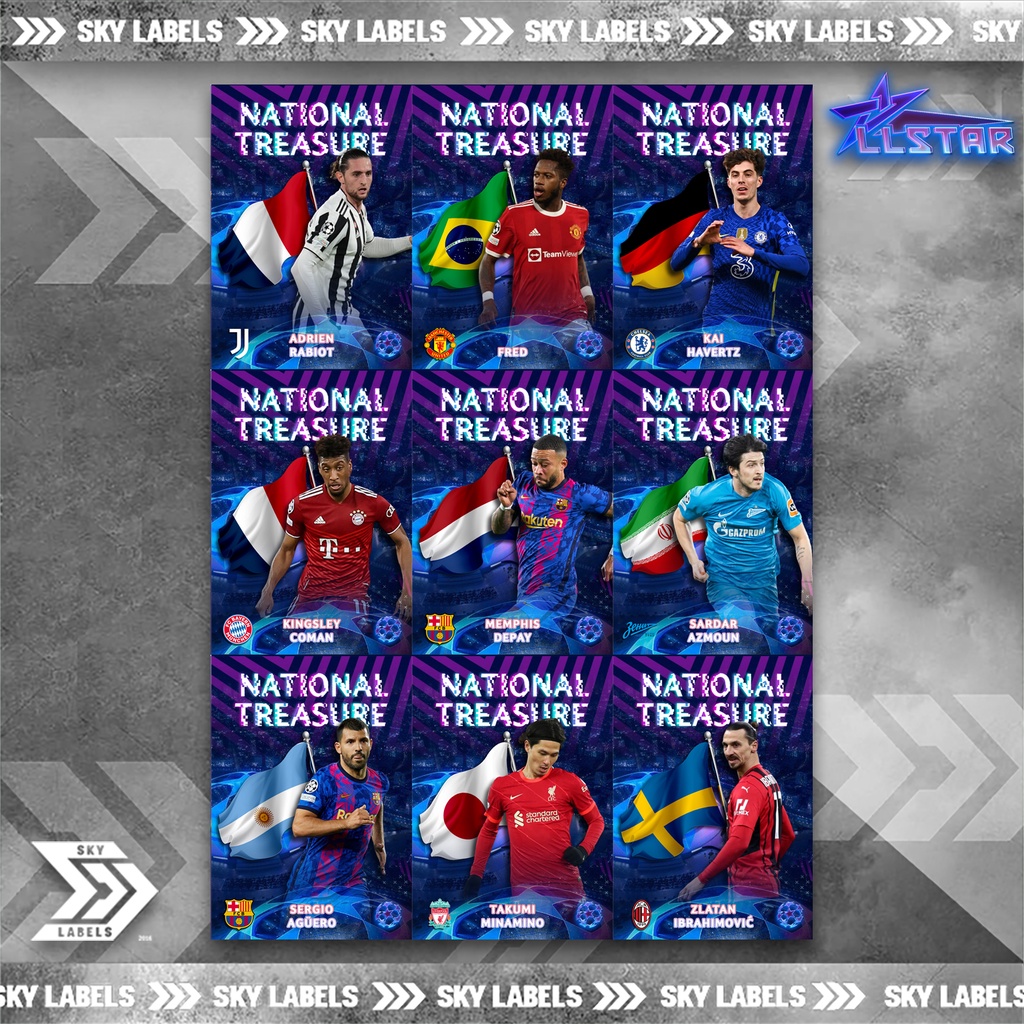 Sky UCL NATIONAL Tresure Card | Rabiot, Fred, Kai Havertz, Coman, Depay ...