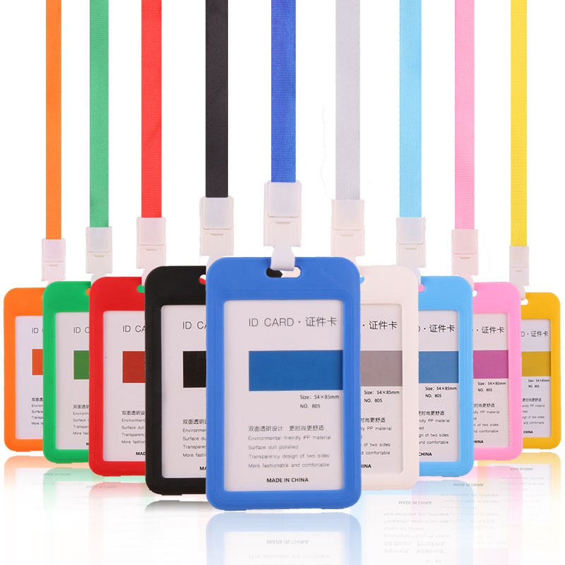 Waterproof Work Name Card ID Card Holder with Rope Transparent Work ...