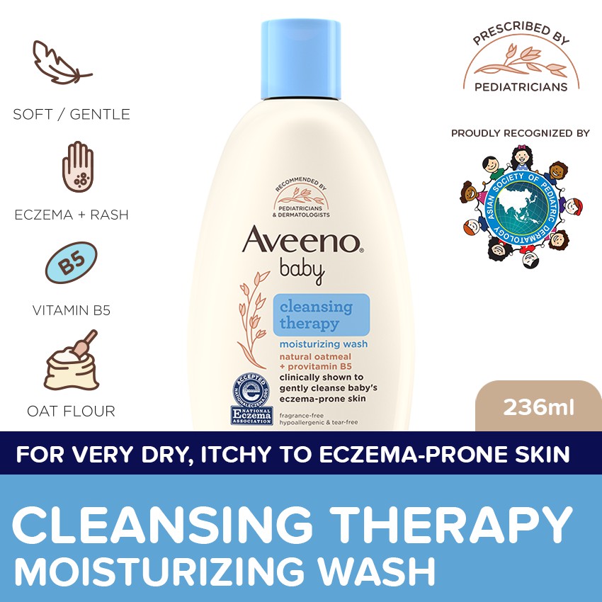 Aveeno Baby Cleansing Therapy Wash 236ml: baby bath for sensitive skin ...