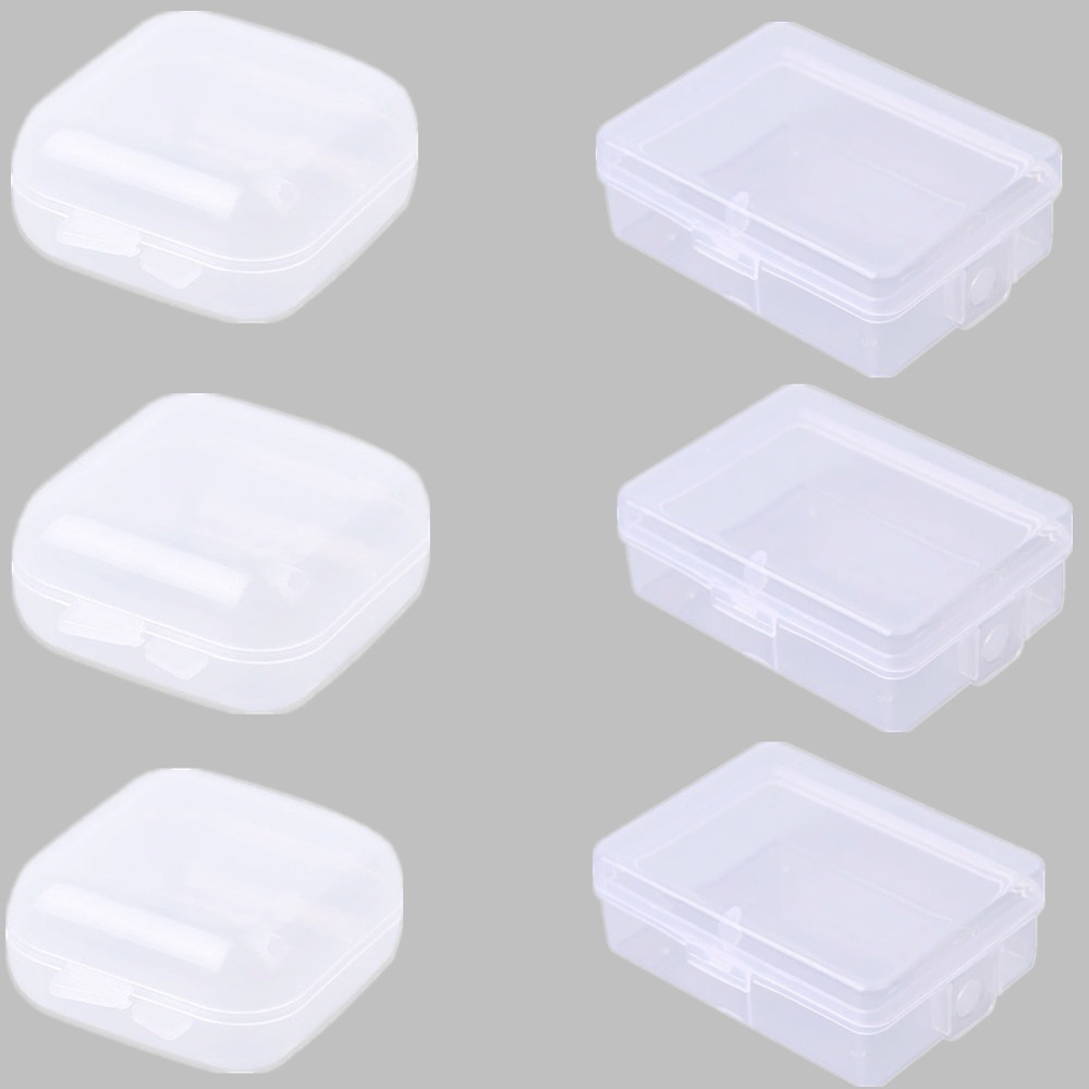 Picture Of A Transparent Plastic Box With White Background Stock