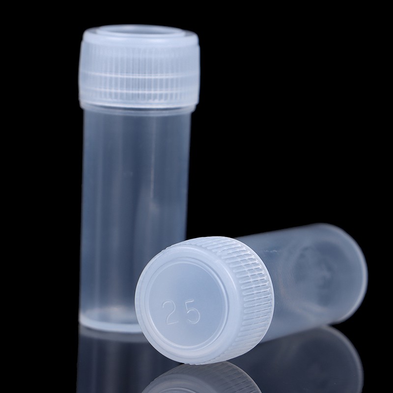 100pcs/set 5ml PE Bottle Sample Small Barrel Liquid Powder Storage ...