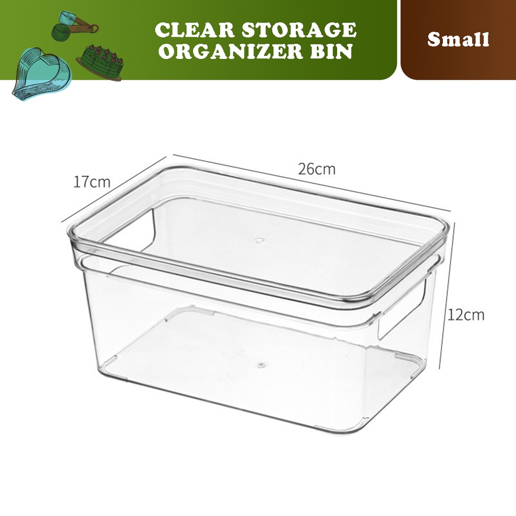 Xsential Clear Stackable Storage Bin With Lid Pantry Kitchen