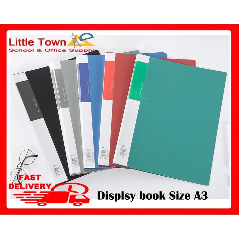 Office data display book plastic file folder with pocket Clear book