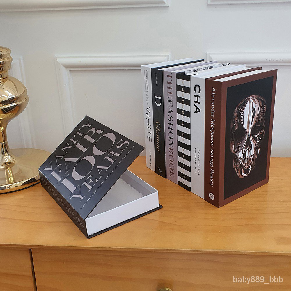 Hng5 New Fake Books for Decoration Can Open Coffee Table Books Storage