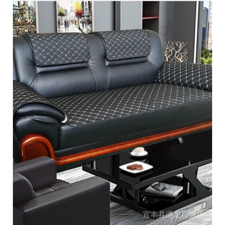 【Customizable】PU Leather Sofa Cushion Four Seasons Universal