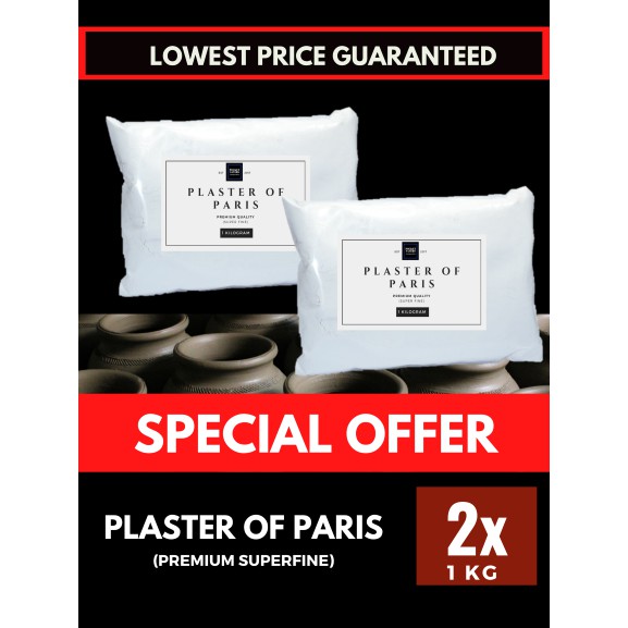 (COD) *PACK OF 2* Plaster of Paris Premium Superfine 1 kilogram High ...