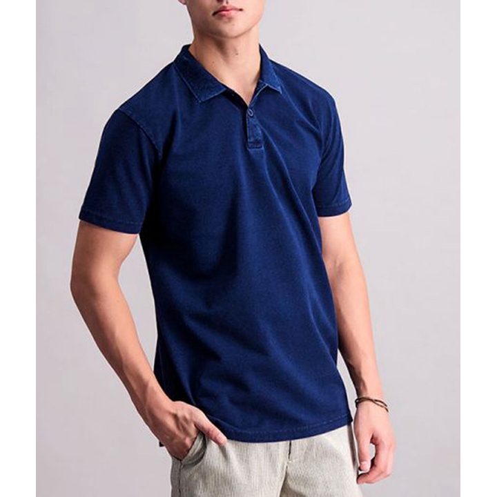 Dark navy blue polo shirt sale