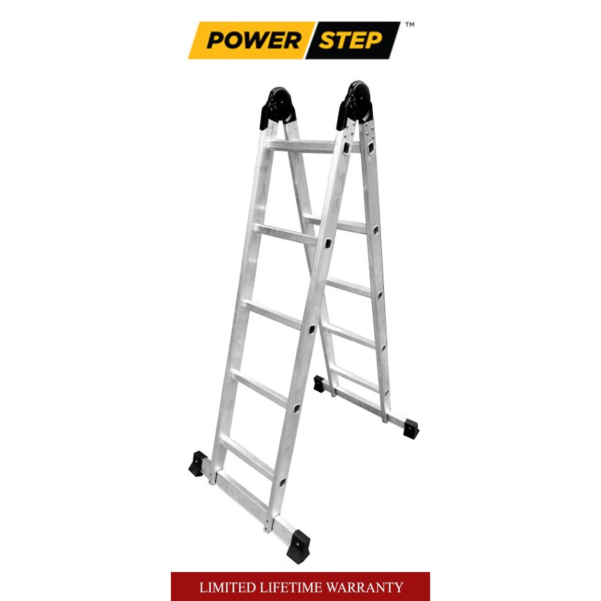 Power Step Aluminum Dual Ladder 5/10ft | Shopee Philippines
