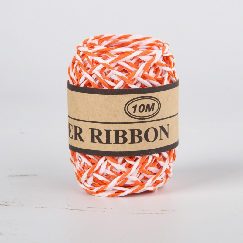 10m 1.5mm Raffia Stripes Paper String Twised for Best Arts Crafts Gift