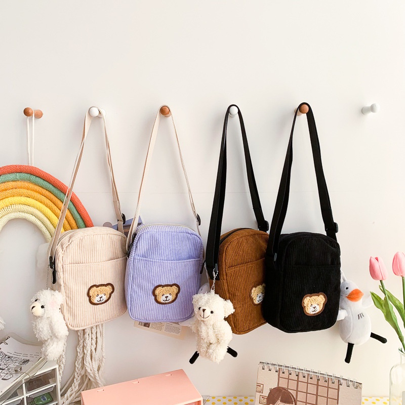 Small Square Bag Cute Bear Original Simplicity Shoulder Bag
