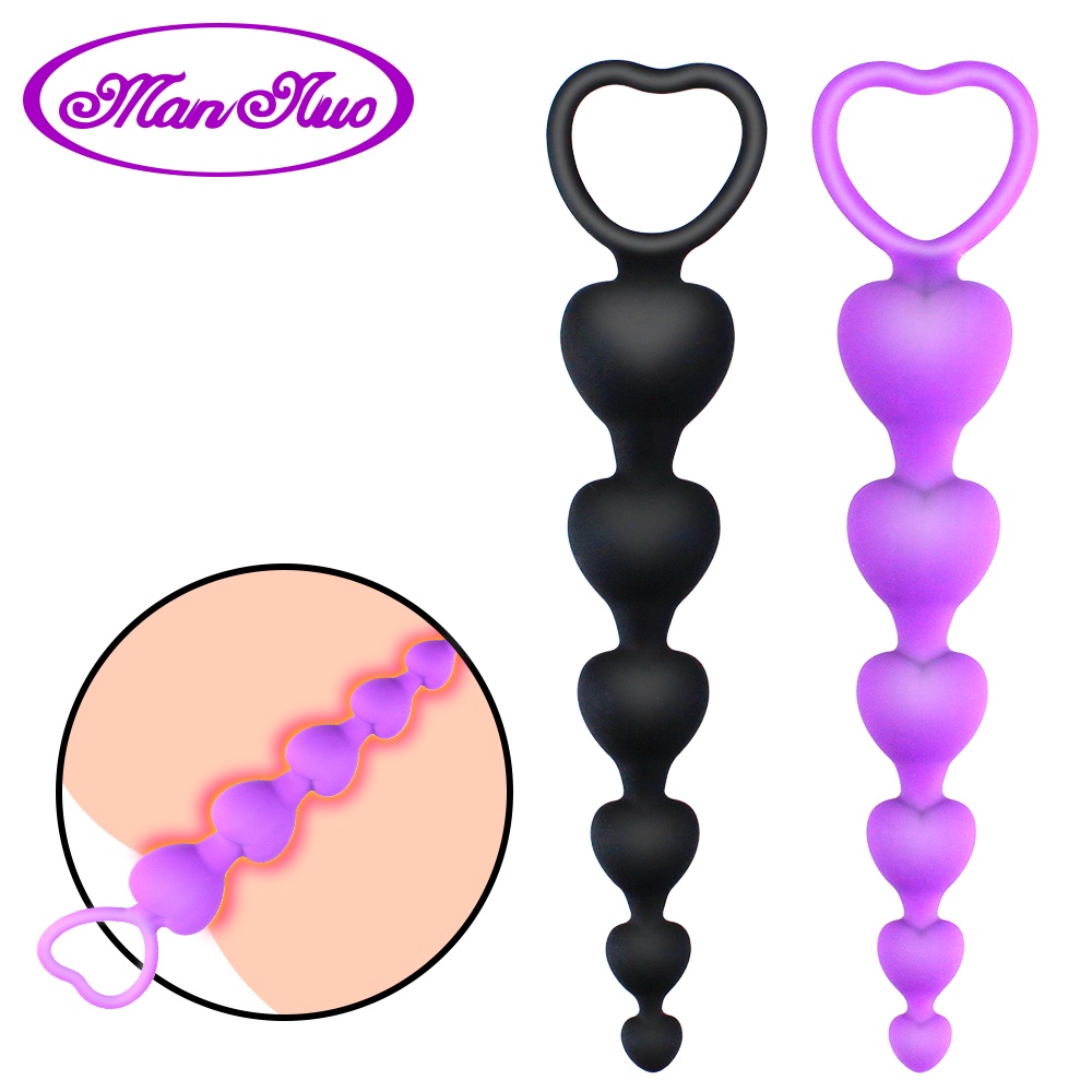 Silicone Long Anal Plug Butt Plug Heart Shape Anal Beads Sex Toys for Gay  Man Couple Masturbator No | Shopee Philippines