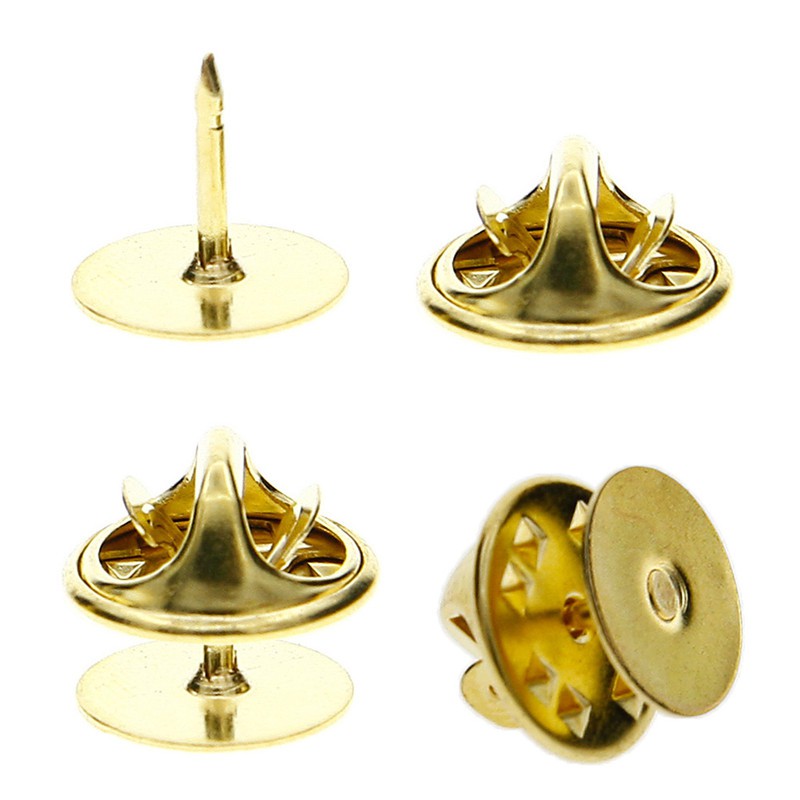 Blank Back 10mm Gold Pins with 8mm and Tie Silver Pad | Shopee Philippines