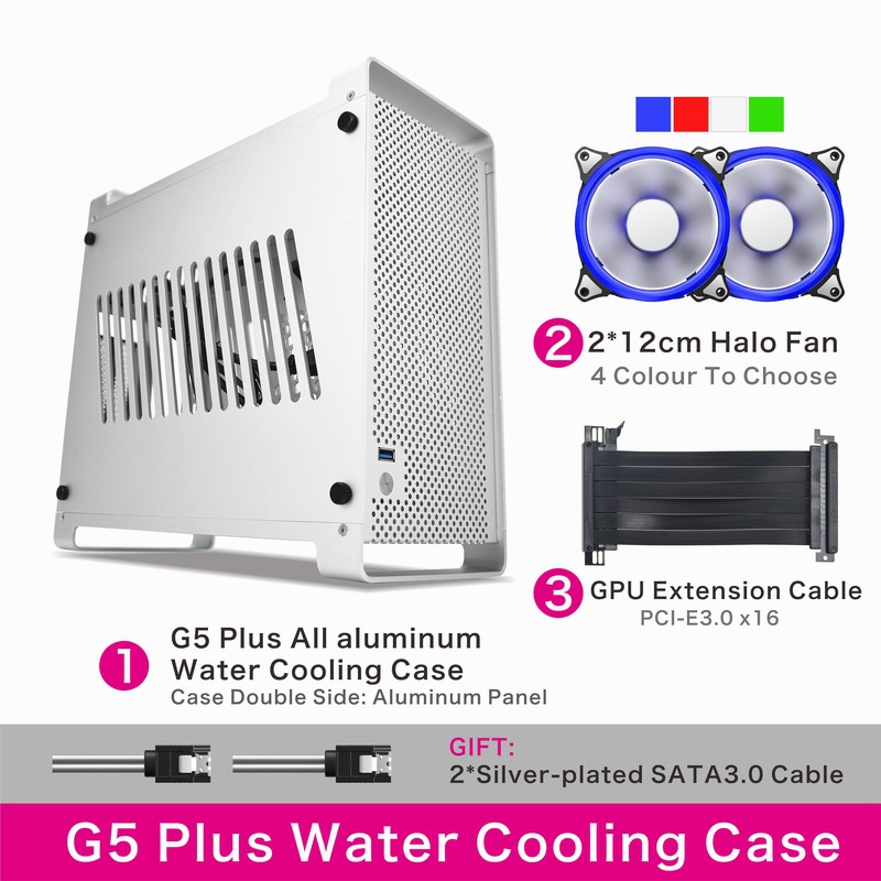 [boutique]METALFISH G5 Plus Water Cooling Mini ITX Case Gaming Computer Cases Support SFX PSU