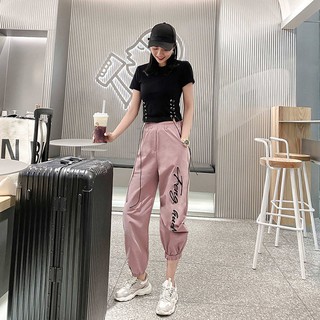 korean casual outfit Single piece / suit sports and leisure suit women's summer  fashion trend Western style is thin
