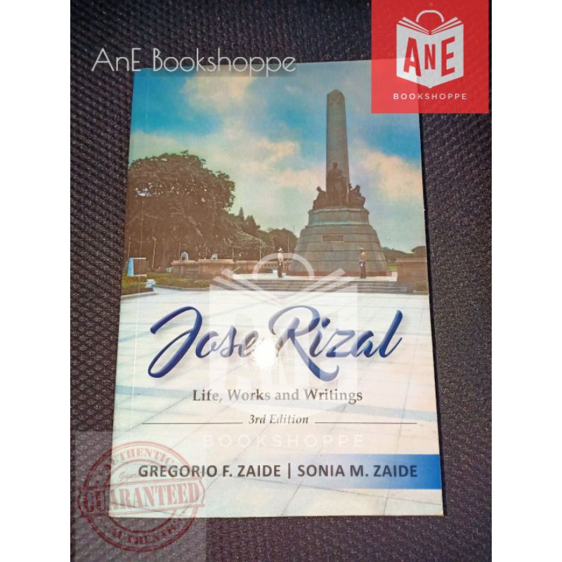 Authentic Jose Rizal Life Works And Writings 3rd Edition By Gregorio And Sonia Zaide Shopee 8022