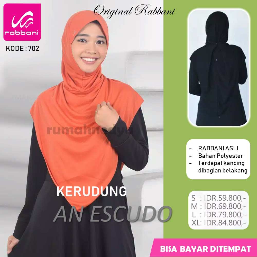 Original Rabbani Veil An Escudo School Rabani Hijab Ori | Shopee ...