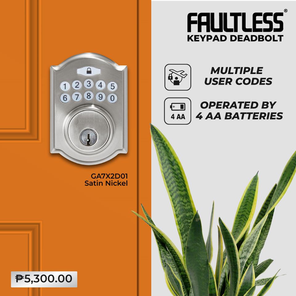 FAULTLESS ELECTRONIC KEYPAD DEADBOLT Shopee Philippines