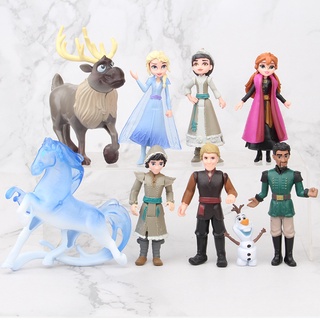 Hot Disney Frozen 2 Snow Queen Elsa Anna Pvc Action Figure Olaf 