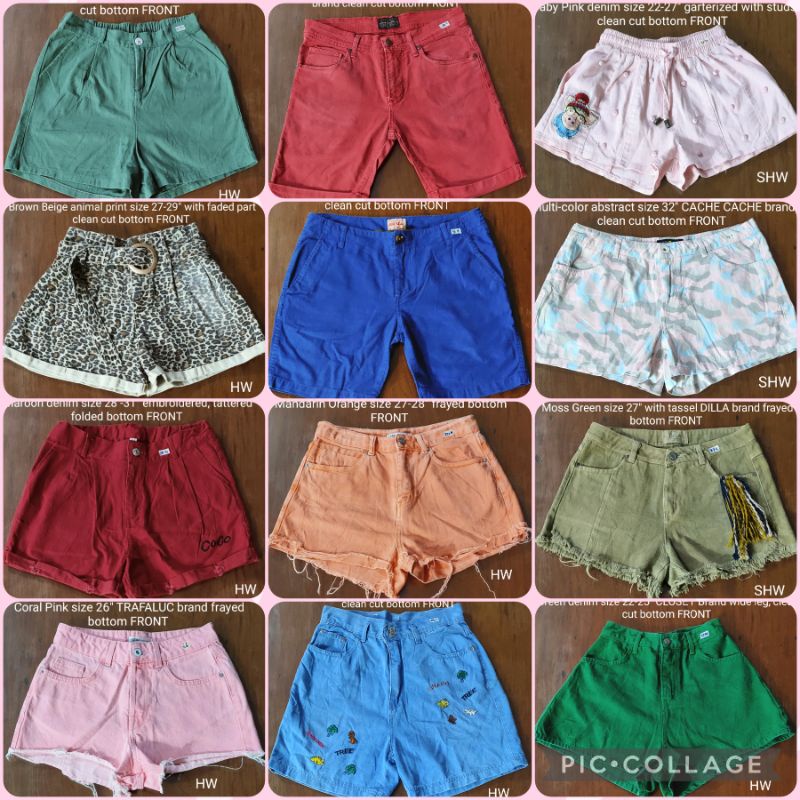 Color denim shorts online