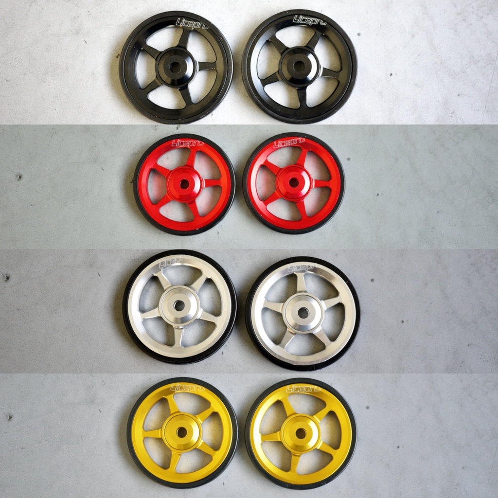 LITEPRO Eazy Wheels Extender + Ruote Per Bici Pieghevole Brompton - Foto 8