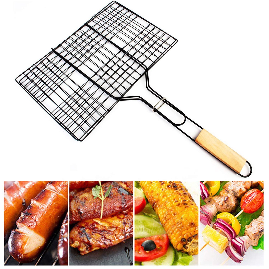 Stainless Steel BBQ Meat Grill Net Meshes Rack Camping Hiking Cooking